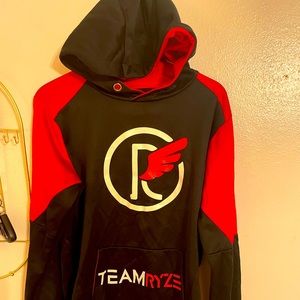 Hoodie -Holloway Men's Team Ryze  Front Pouch Pocket Fleece Argon. Size Small